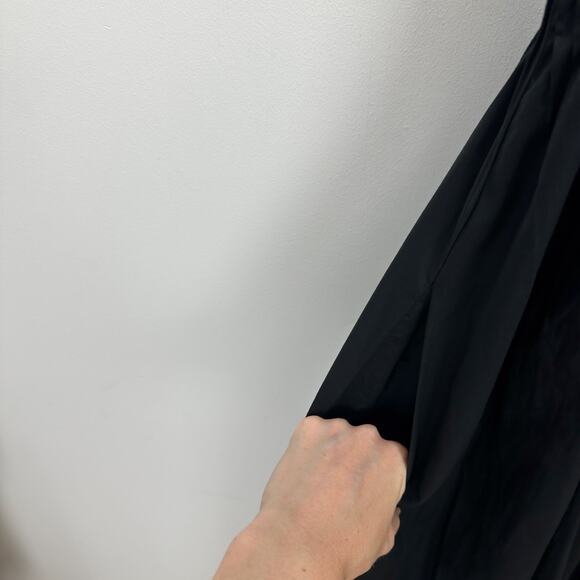 J.Crew Collection Strapless Notched Maxi Dress Cotton Formal Black US 4 NWT - Picture 10 of 13